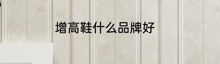 增高鞋什么品牌好