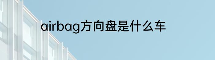 airbag方向盘是什么车