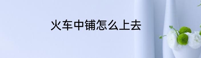 火车中铺怎么上去
