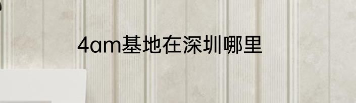 4am基地在深圳哪里