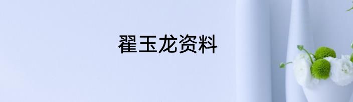 翟玉龙资料