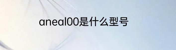 aneal00是什么型号