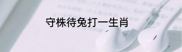 守株待兔打一生肖