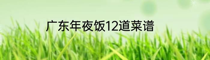 广东年夜饭12道菜谱