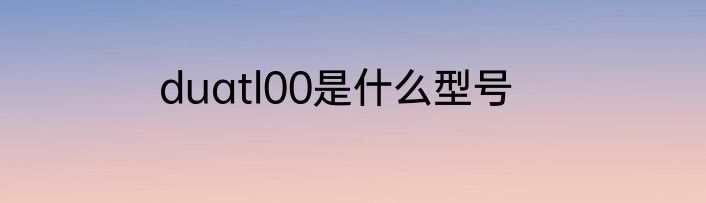 duatl00是什么型号