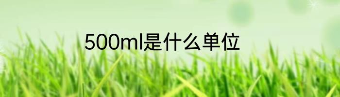 500ml是什么单位