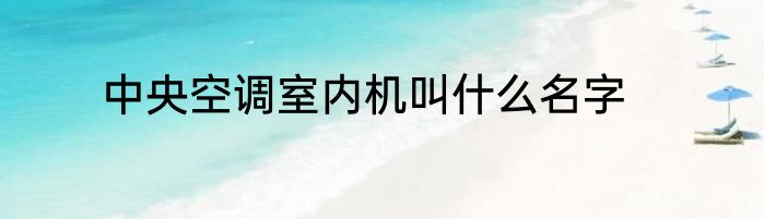 中央空调室内机叫什么名字