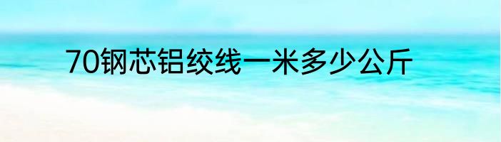 70钢芯铝绞线一米多少公斤