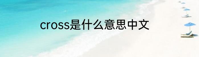 cross是什么意思中文
