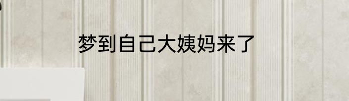 梦到自己大姨妈来了