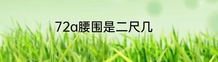 72a腰围是二尺几