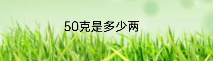50克是多少两