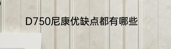 D750尼康优缺点都有哪些