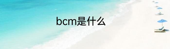 bcm是什么