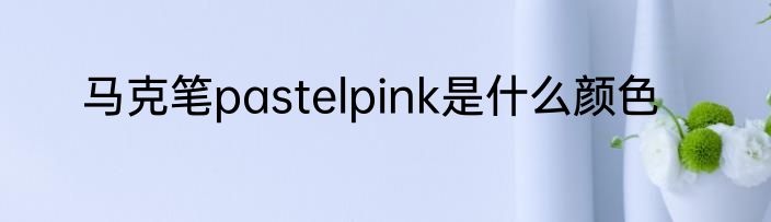 马克笔pastelpink是什么颜色