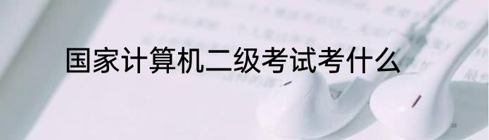 国家计算机二级考试考什么