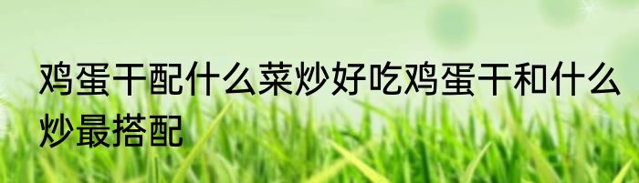 鸡蛋干配什么菜炒好吃鸡蛋干和什么炒最搭配