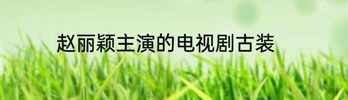 赵丽颖主演的电视剧古装