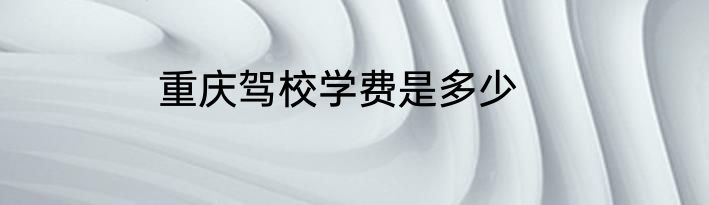 重庆驾校学费是多少