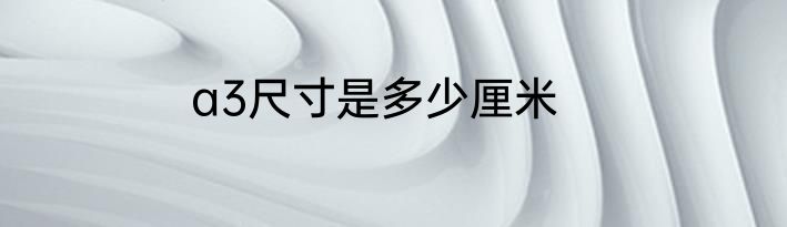 a3尺寸是多少厘米