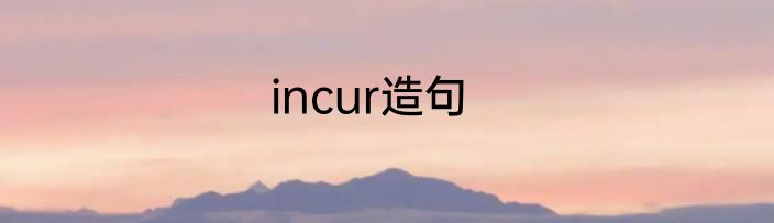 incur造句