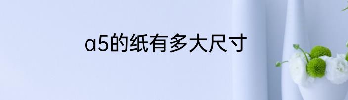 a5的纸有多大尺寸