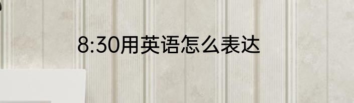 8:30用英语怎么表达