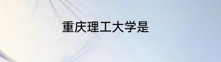 重庆理工大学是
