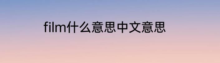 film什么意思中文意思
