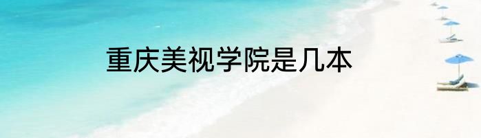 重庆美视学院是几本