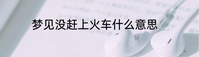 梦见没赶上火车什么意思