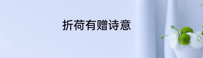 折荷有赠诗意
