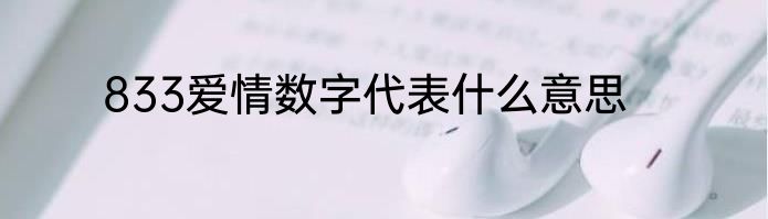 833爱情数字代表什么意思