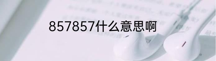 857857什么意思啊