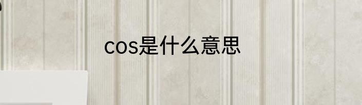 cos是什么意思