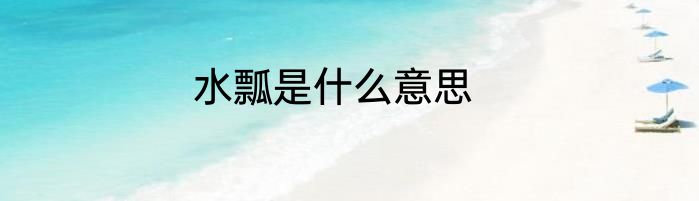 水瓢是什么意思