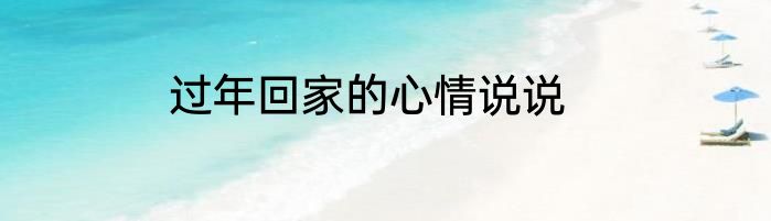 过年回家的心情说说