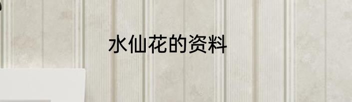 水仙花的资料