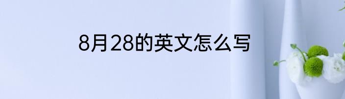8月28的英文怎么写