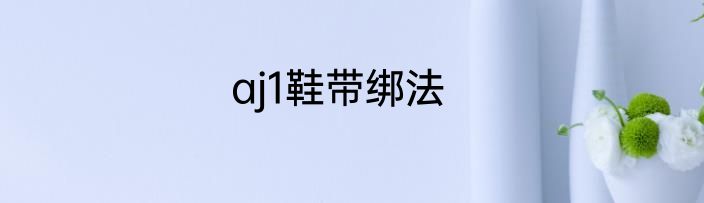 aj1鞋带绑法