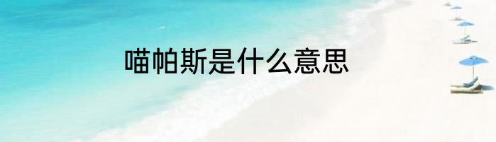 喵帕斯是什么意思