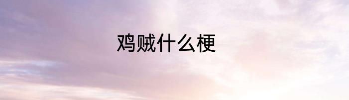 鸡贼什么梗
