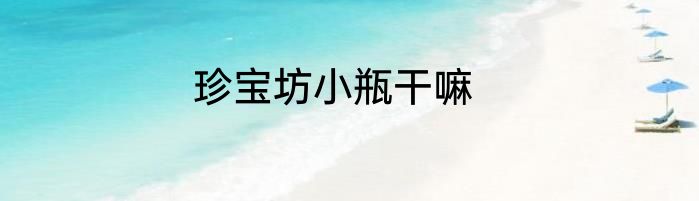 珍宝坊小瓶干嘛