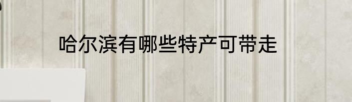 哈尔滨有哪些特产可带走