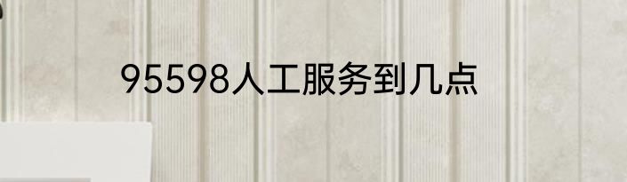 95598人工服务到几点