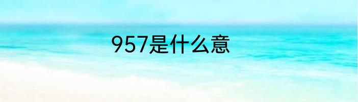 957是什么意