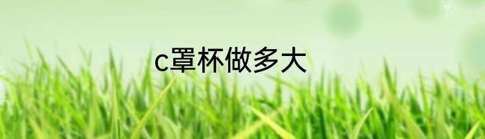 c罩杯做多大