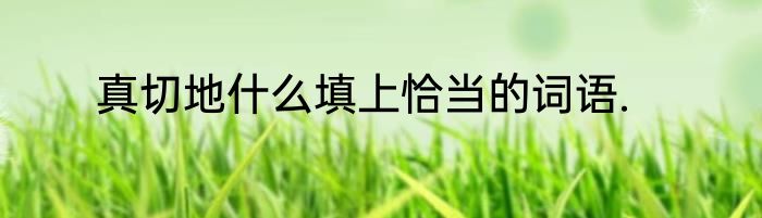 真切地什么填上恰当的词语.