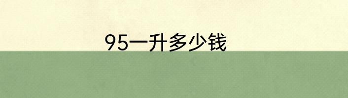 95一升多少钱