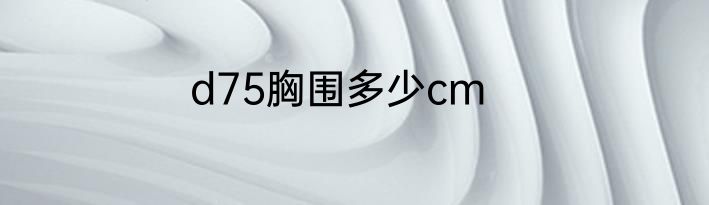 d75胸围多少cm